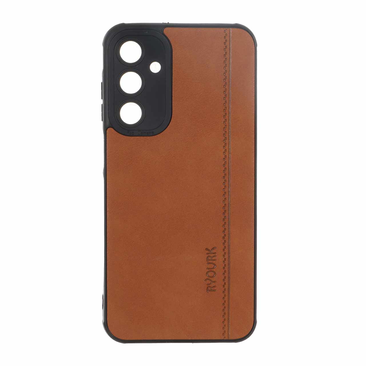 1511986 قاب طرح چرم RYOURK مدل Samsung Galaxy A25 5G - عسلی - تصویر 1