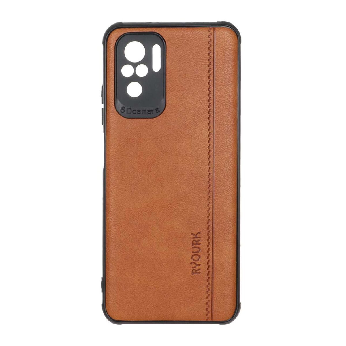 قاب طرح چرم RYOURK مدل Xiaomi Redmi Note 10 4G / Redmi Note 10S / Poco M5S - عسلی - تصویر 1