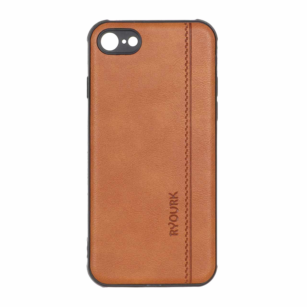 1512690 قاب طرح چرم RYOURK مدل Apple iPhone 7 / iPhone 8 / iPhone SE (2020) - عسلی - تصویر 1