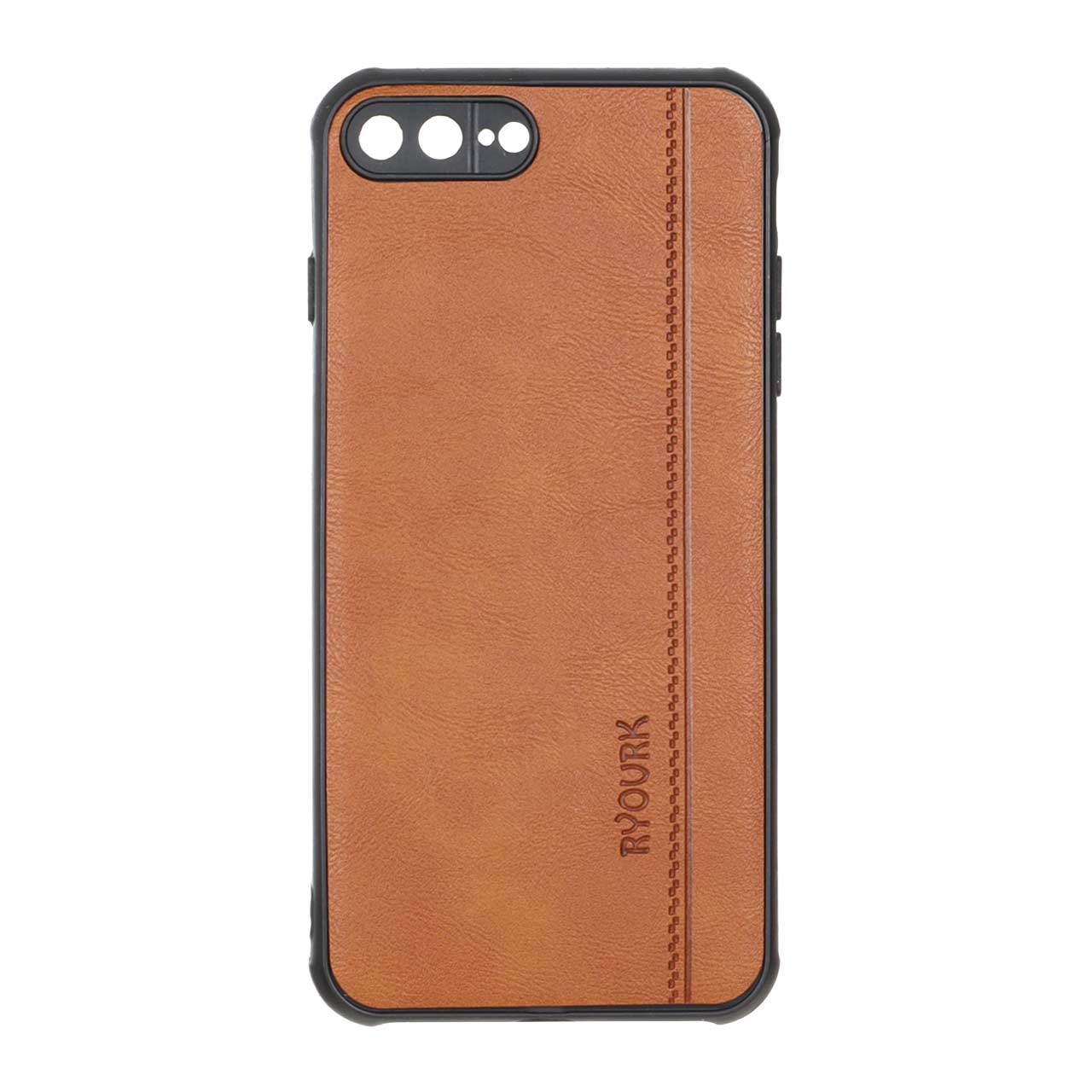 1512720 قاب طرح چرم RYOURK مدل Apple iPhone 7 Plus / iPhone 8 Plus - عسلی - تصویر 1