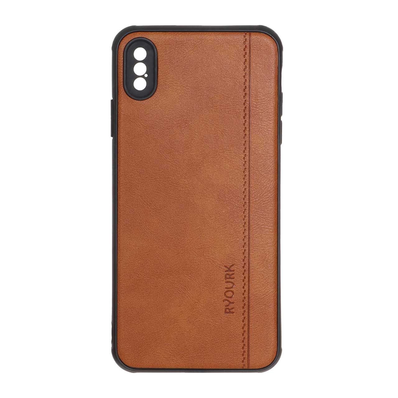 1512732 قاب طرح چرم RYOURK مدل Apple iPhone X Max / iPhone XS Max - عسلی - تصویر 1