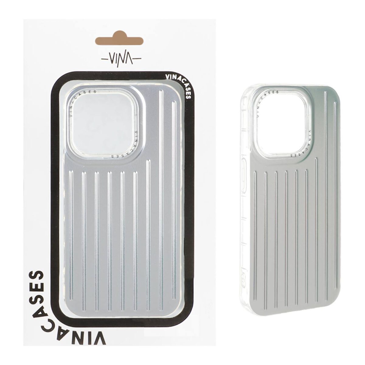 قاب اورجینال Vina سیلور Line Case مدل Apple iPhone 15 Pro - نقره ای (پک دار) - تصویر 1