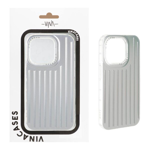 قاب اورجینال Vina سیلور Line Case مدل Apple iPhone 15 Pro - نقره ای (پک دار)