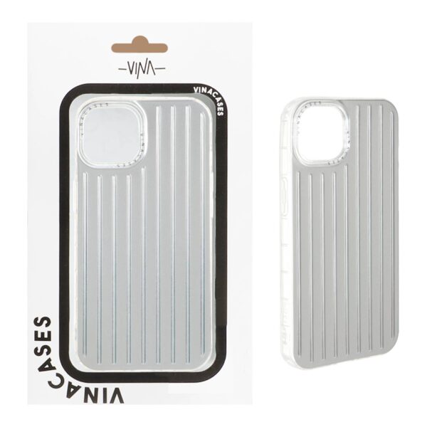 قاب اورجینال Vina سیلور Line Case مدل Apple iPhone 13 / iPhone 14 - نقره ای (پک دار)