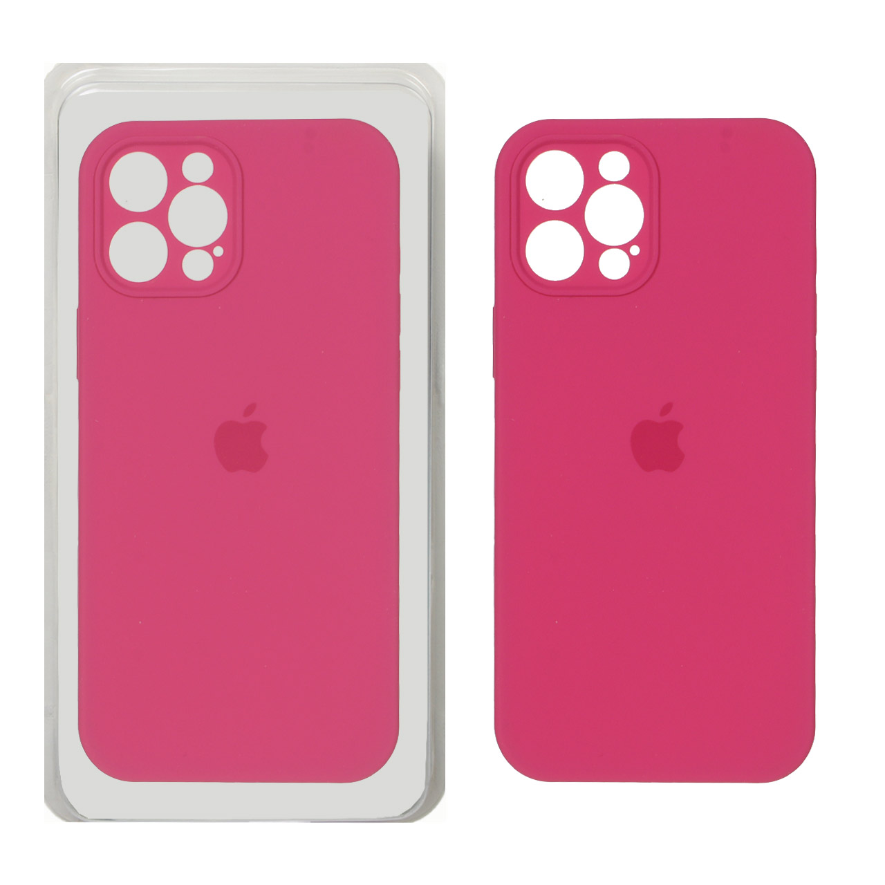 1516924 قاب سیلیکونی پاک کنی محافظ لنزدار اورجینال Apple iPhone 12 Pro Max - سرخابی (پک دار) - NTC - تصویر 1