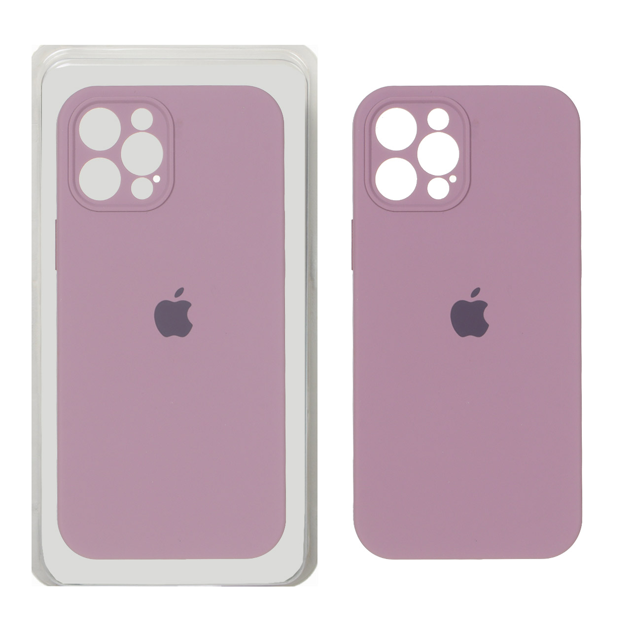 1516942 قاب سیلیکونی پاک کنی محافظ لنزدار اورجینال Apple iPhone 12 Pro Max - بنفش کدر (پک دار) - NTC - تصویر 1