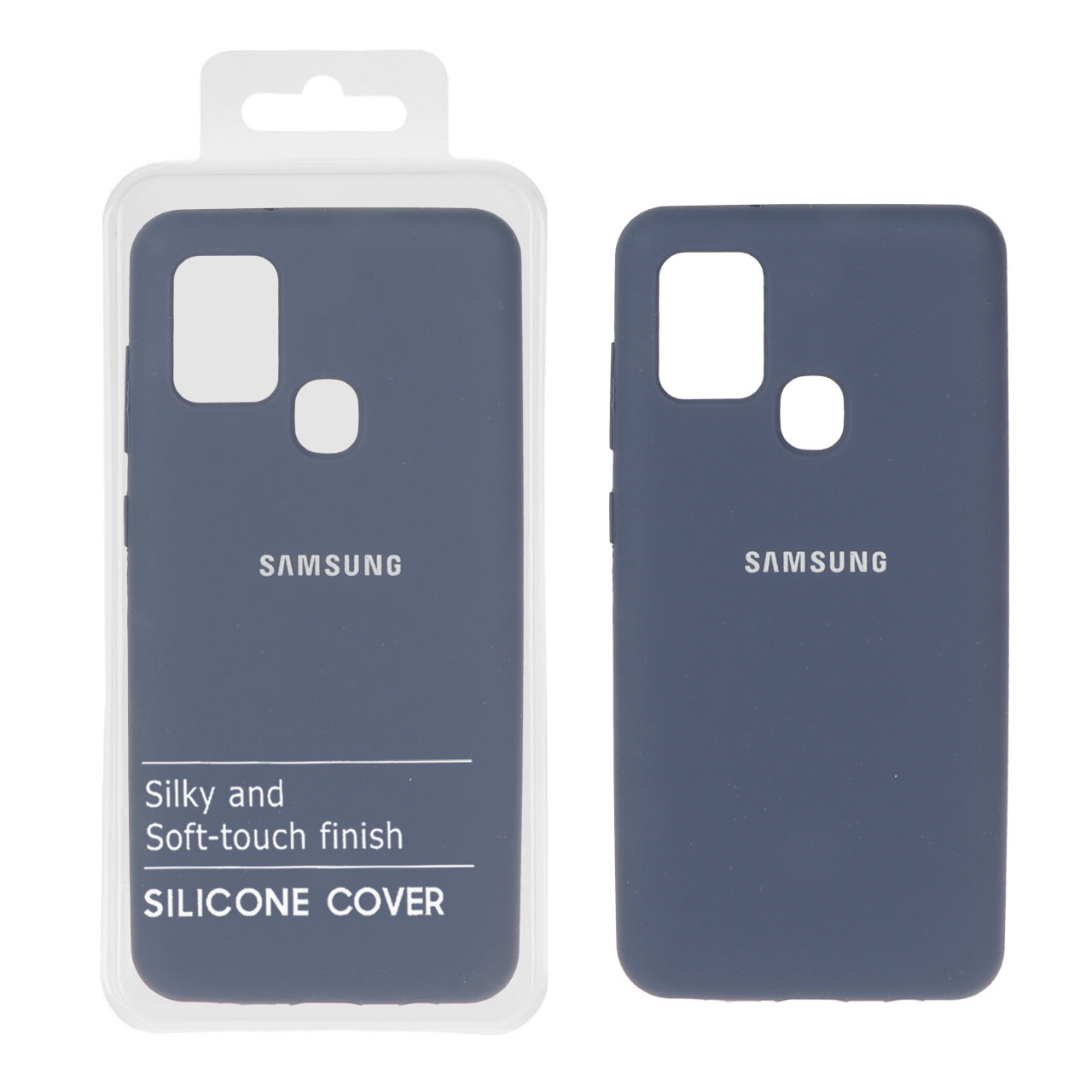 1521436 قاب سیلیکونی پاک کنی اورجینال درجه یک Samsung Galaxy A21s - سرمه ای تیره (پک دار) - NTC - تصویر 1