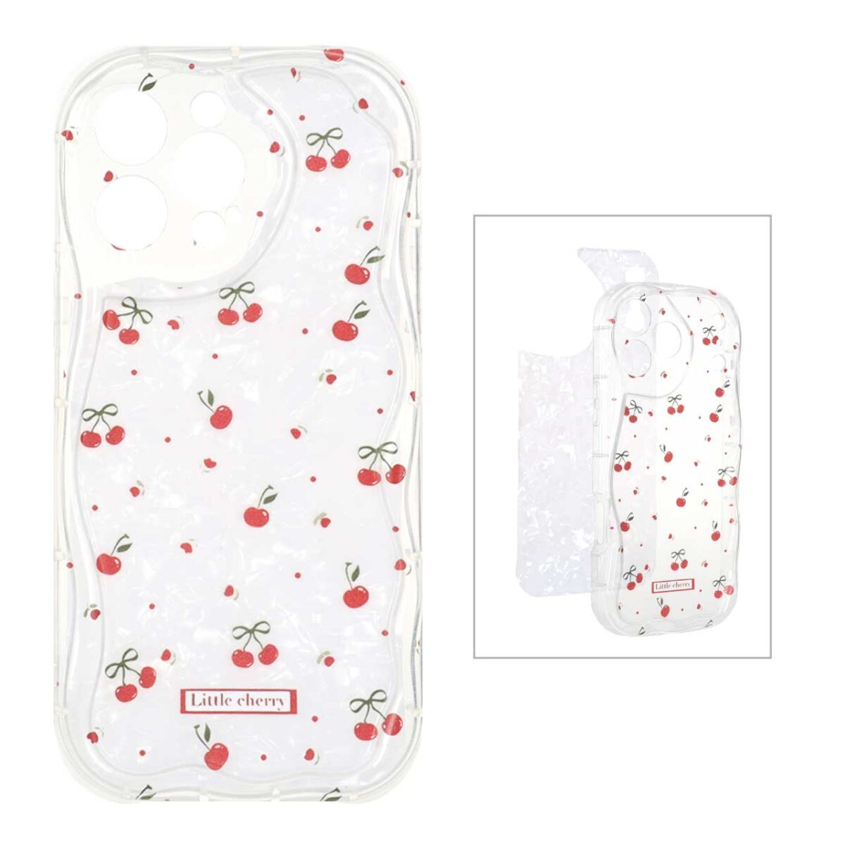 قاب کنگره ای ژله ای شفاف طرح دار با کاور ماربل Apple iPhone 14 Pro Max - کد 81 - تصویر 1