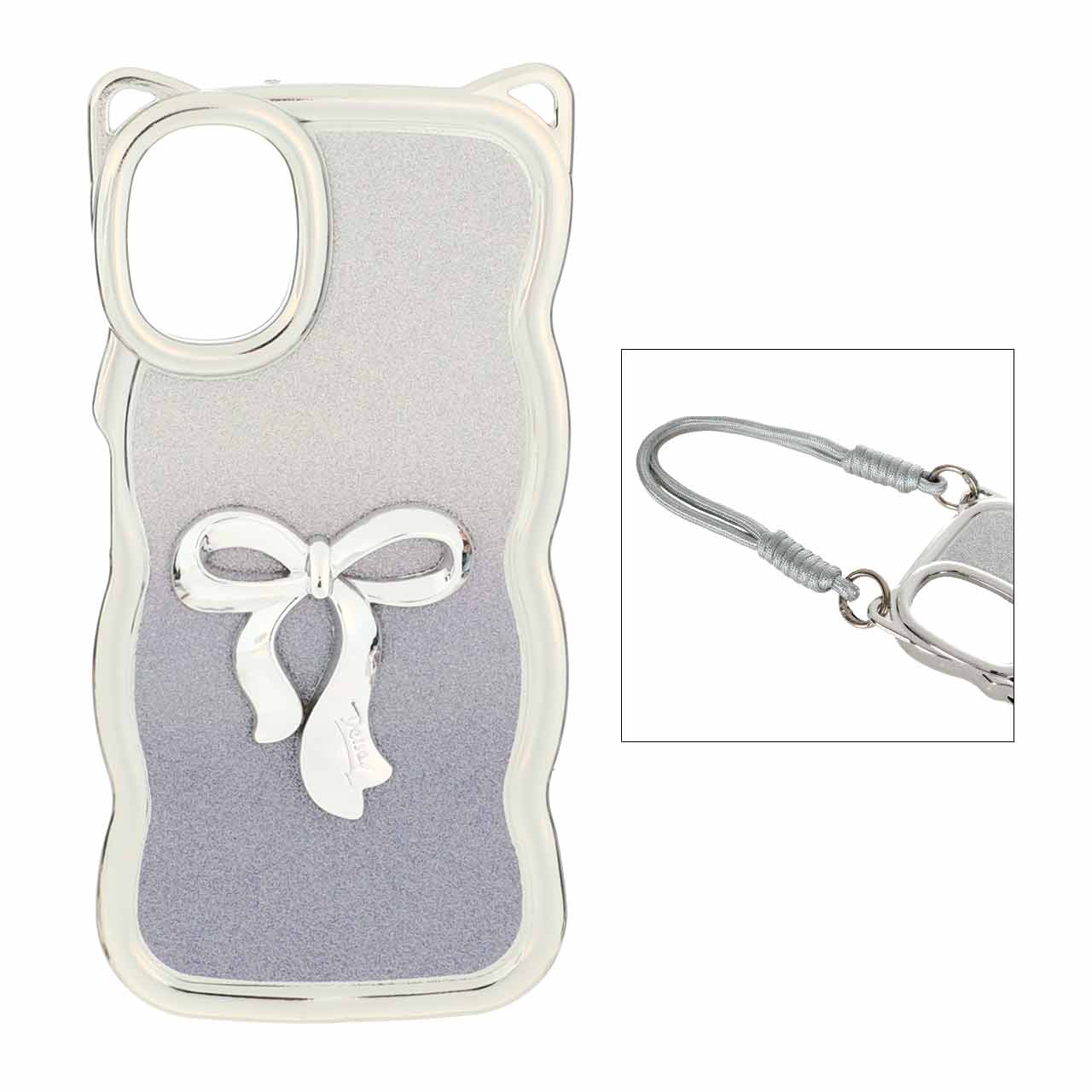 1522956 قاب کنگره ای اکلیلی پاپیون دار با بند مچی Samsung Galaxy A06 - بنفش - تصویر 1