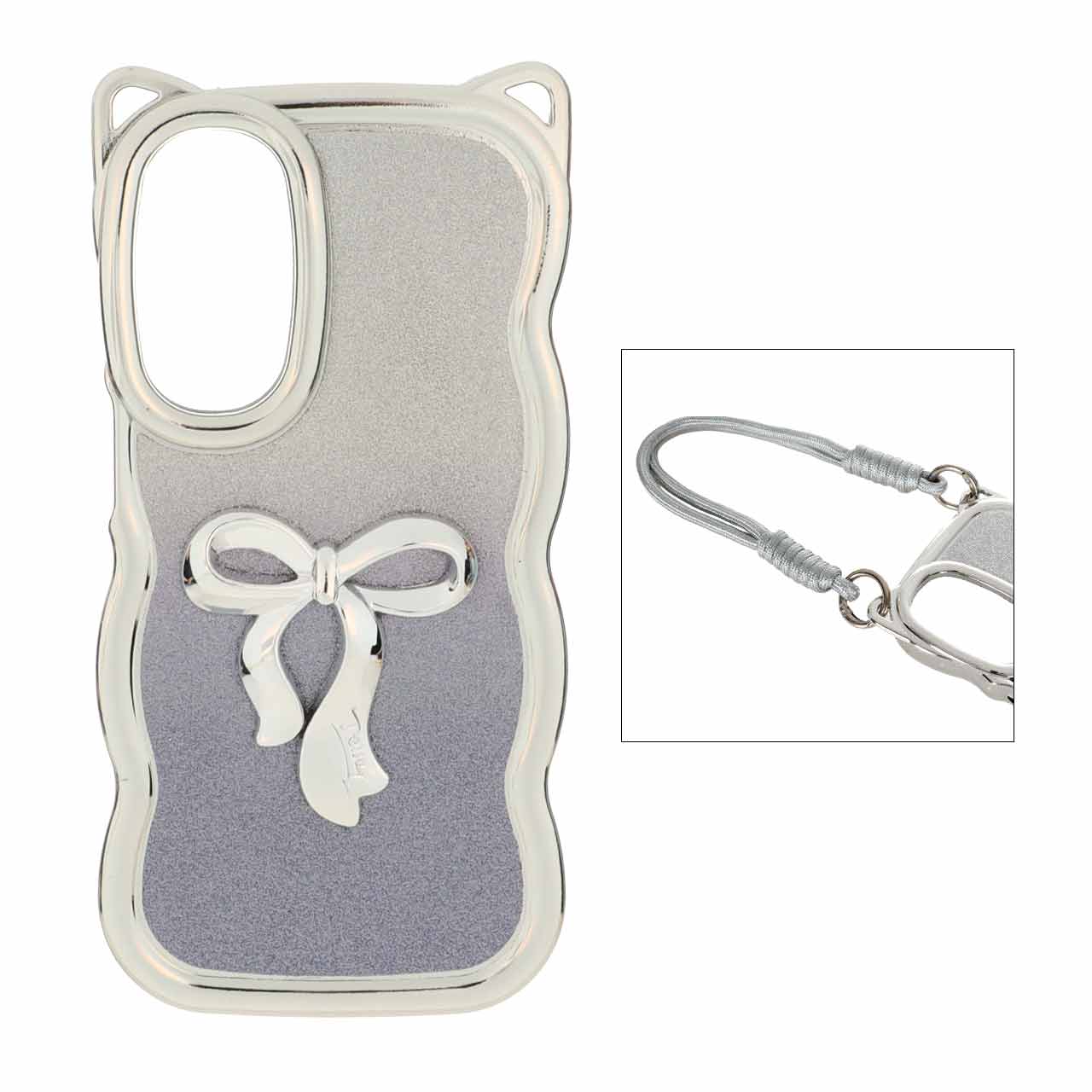 1522976 قاب کنگره ای اکلیلی پاپیون دار با بند مچی Samsung Galaxy A16 - بنفش - تصویر 1