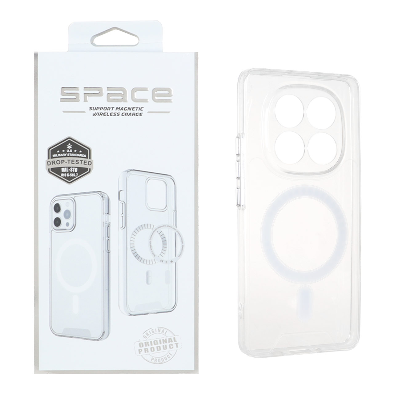 1523252 قاب اورجینال Space شفاف Magsafe مدل Xiaomi Redmi Note 14 Pro 5G / Redmi Note 14 Pro Plus 5G / Poco X7 5G (پک دار) - تصویر 1