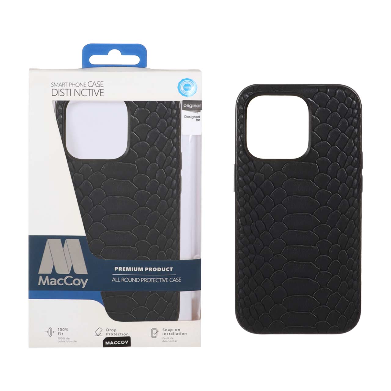 1523738 قاب اورجینال MacCoy چرمی پوست ماری Apple iPhone 14 Pro - مشکی (پک دار) - تصویر 1