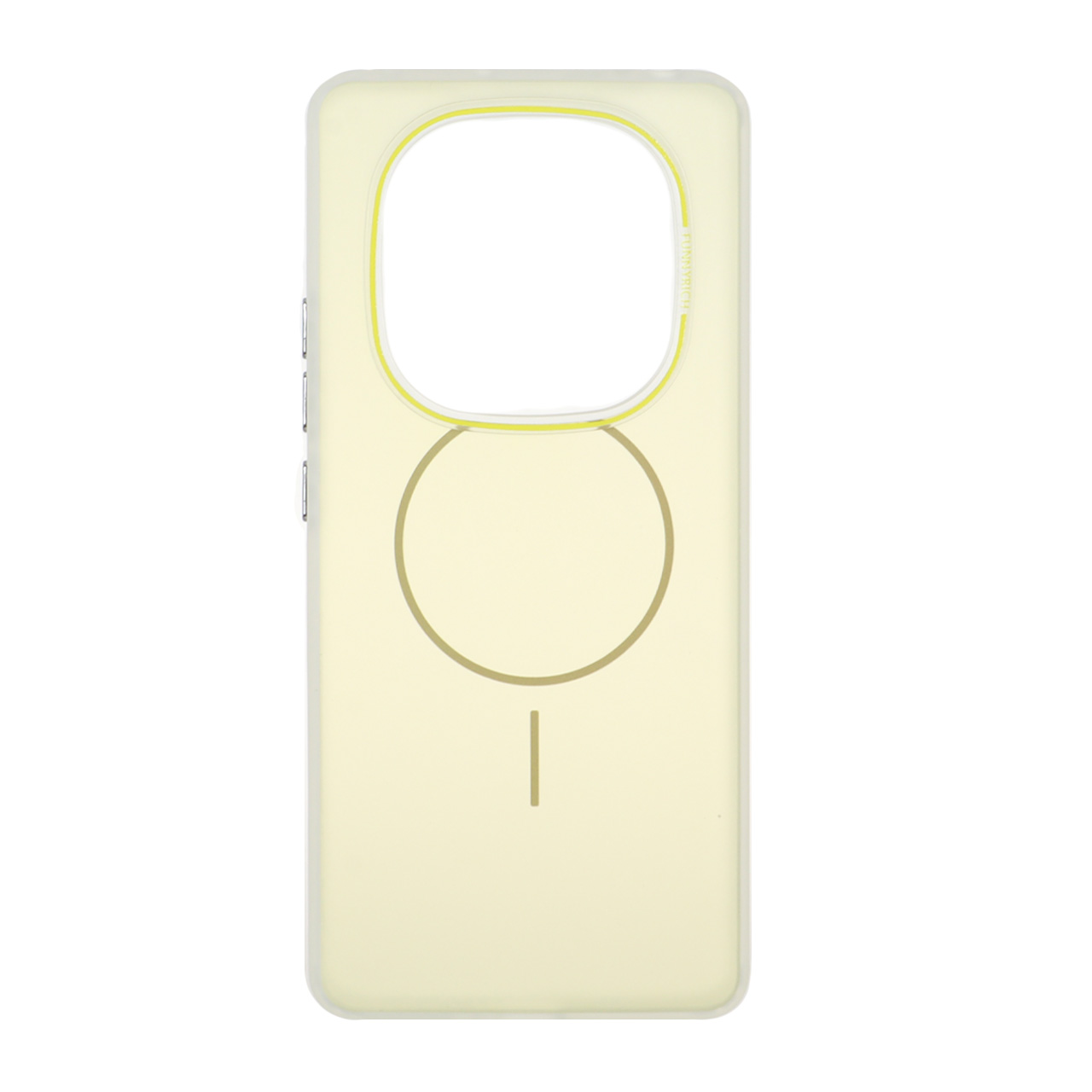 1524840 قاب مات Funnyrich طرح مگ سیف دور مات Xiaomi Redmi Note 14 Pro 4G - زرد - تصویر 1