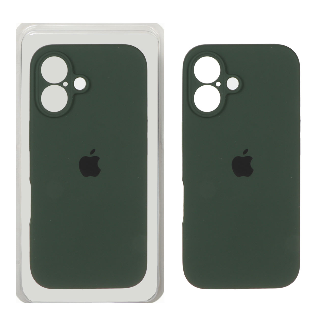 1525596 قاب سیلیکونی پاک کنی محافظ لنزدار اورجینال Apple iPhone 16 - سبز تیره (پک دار) - NTC - تصویر 1