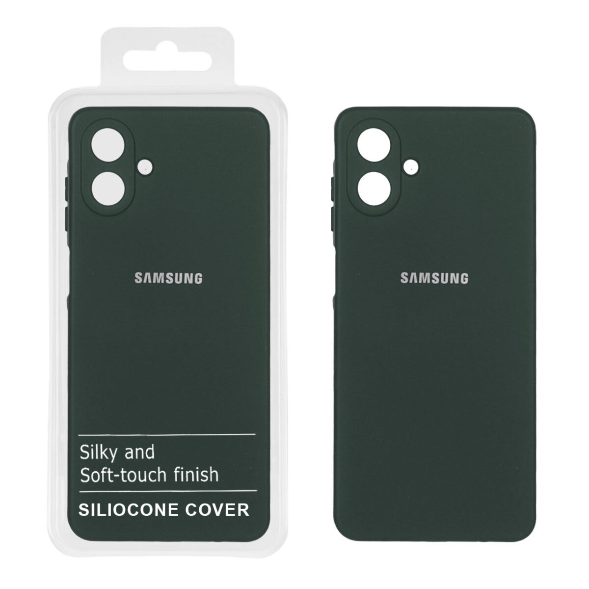 قاب نیو سیلیکون محافظ لنزدار Samsung Galaxy A07 - RFF - سبز تیره (پک دار) - تصویر 1