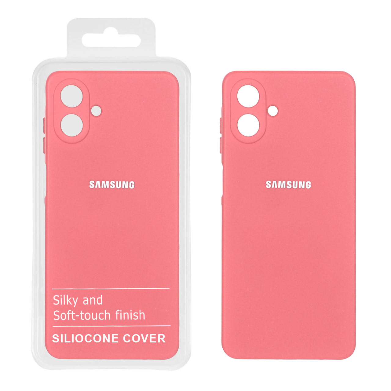 1526590 قاب نیو سیلیکون محافظ لنزدار Samsung Galaxy A07 - RFF - صورتی پاستیلی (پک دار) - تصویر 1