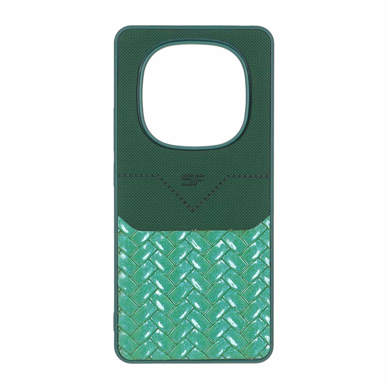 1528698 قاب دو تکه سوزنی حصیری شاین Xiaomi Redmi Note 14 Pro 4G - سبز - تصویر 1