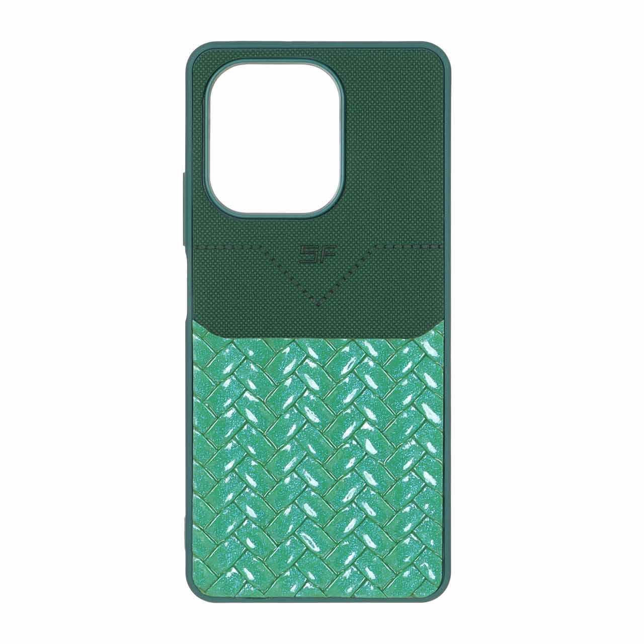 1528708 قاب دو تکه سوزنی حصیری شاین Xiaomi Redmi Note 13 4G - سبز - تصویر 1