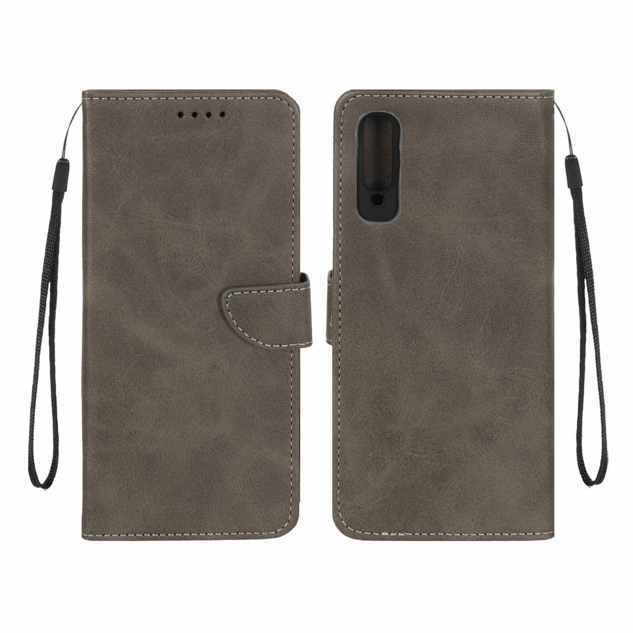 1529058 کیف چرمی موبایل مگنتی Samsung Galaxy A70 / A70s- خاکستری - تصویر 1