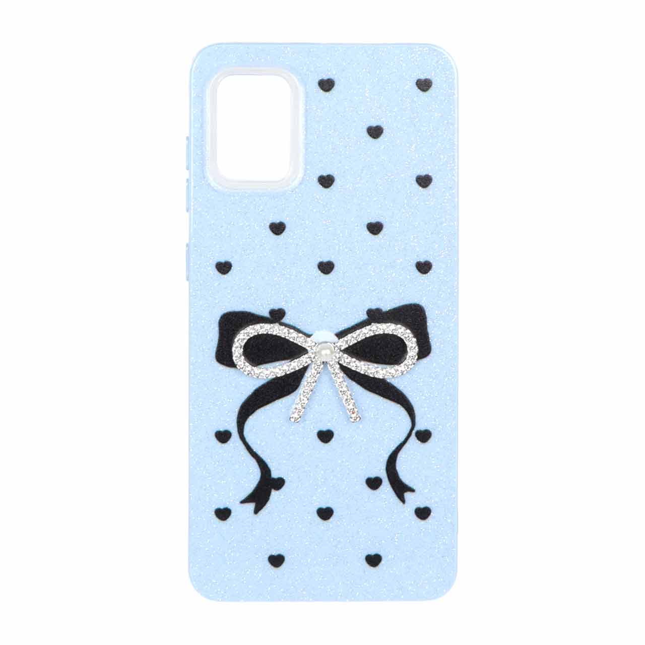 1529486 قاب اکلیلی پاپیون نگین دار مرواریدی Samsung Galaxy A31 - آبی - تصویر 1