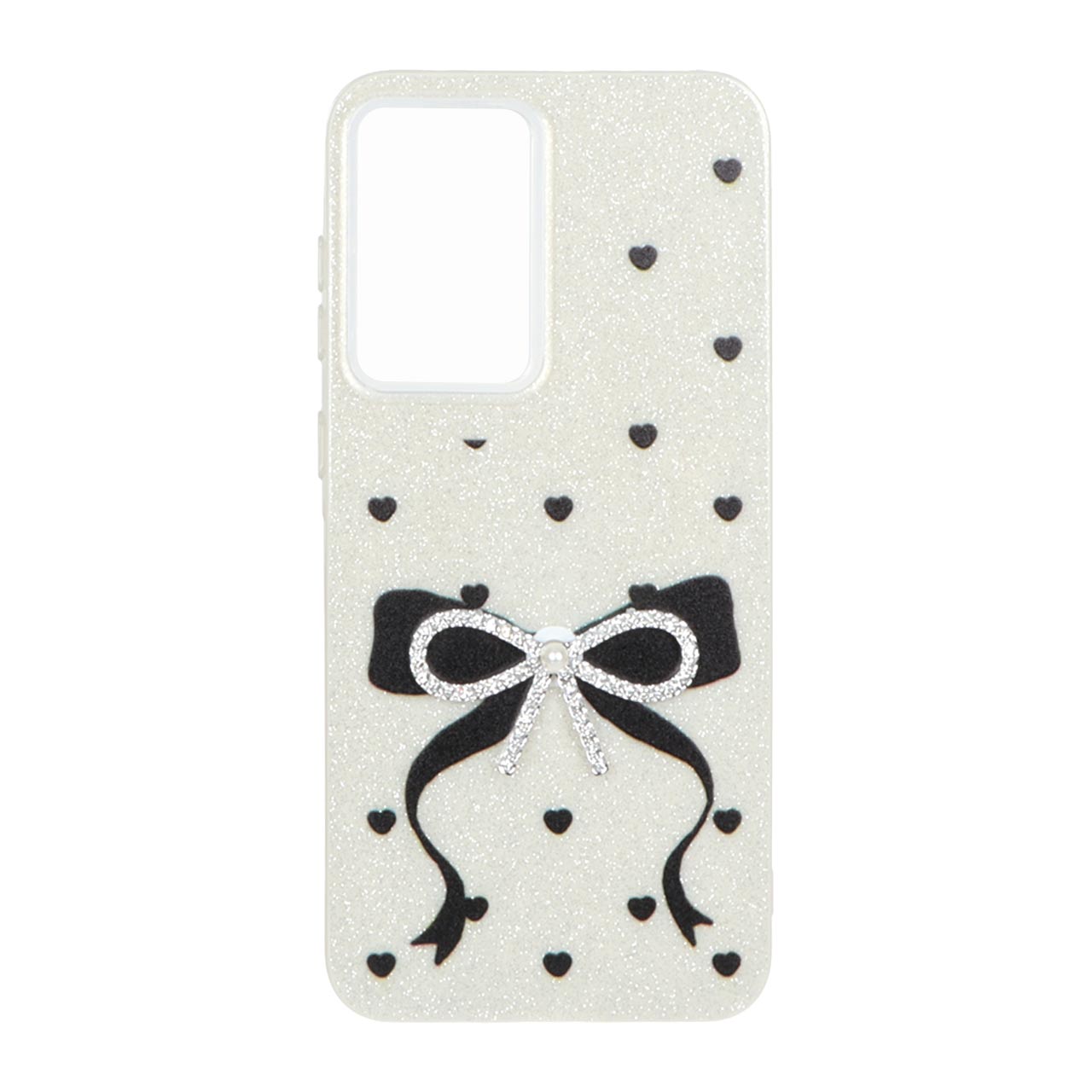 1529600 قاب اکلیلی پاپیون نگین دار مرواریدی Samsung Galaxy A56 / A36 - کرم - تصویر 1