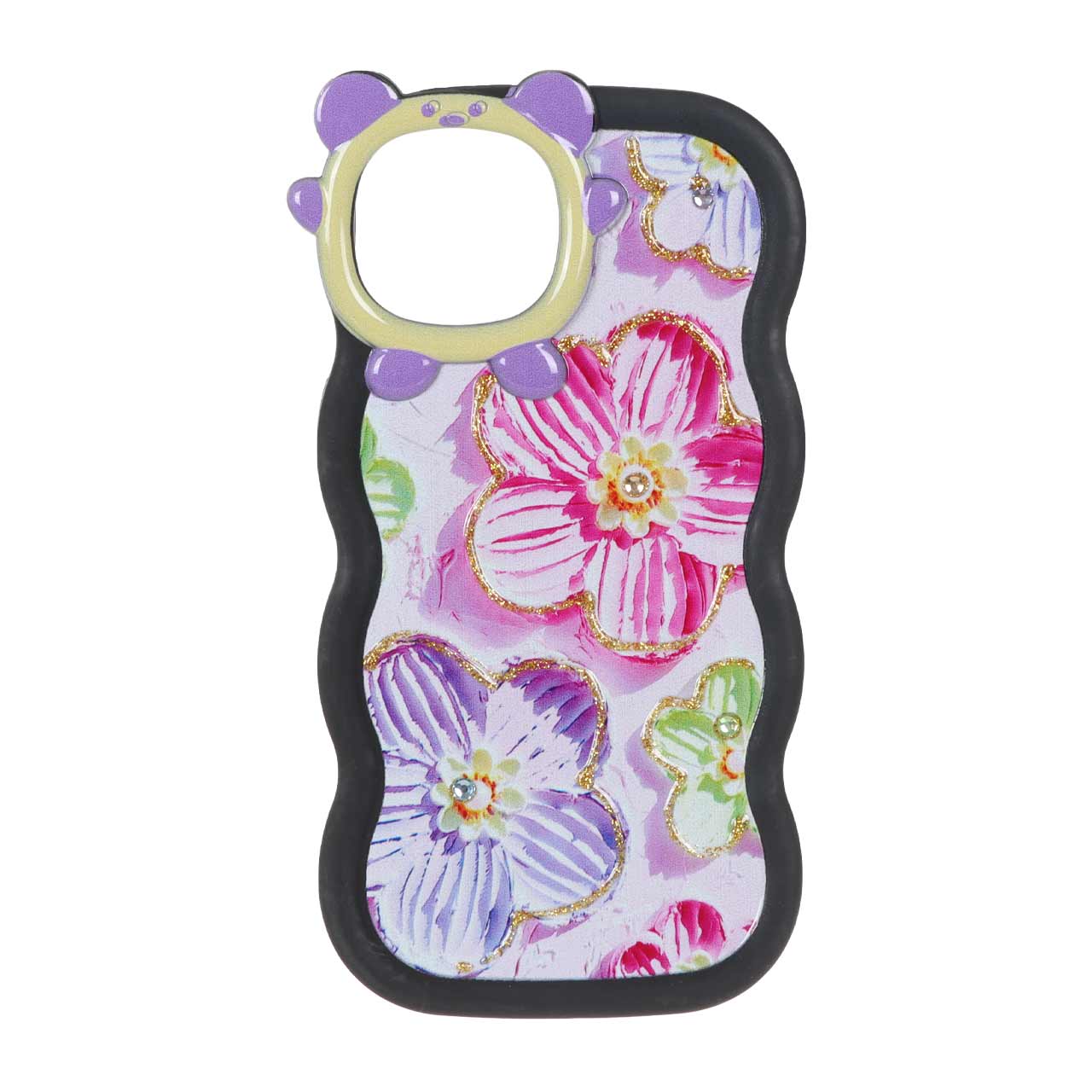 1530000 قاب کنگره ای اکلیلی محافظ لنز عروسکی Apple iPhone 13 / iPhone 14 - طرح 1 - تصویر 1