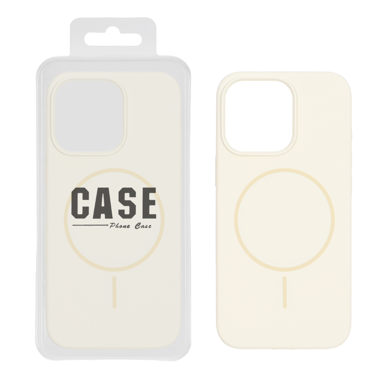 1532768 قاب سیلیکونی پاک کنی اورجینال درجه یک Magsafe مدل Apple iPhone 13 Pro - کرم (پک دار) - تصویر 1