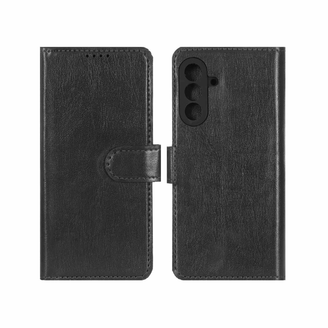 1533462 کیف موبایل چرمی مگنتی محافظ لنزدار Samsung Galaxy A17 - مشکی - تصویر 1