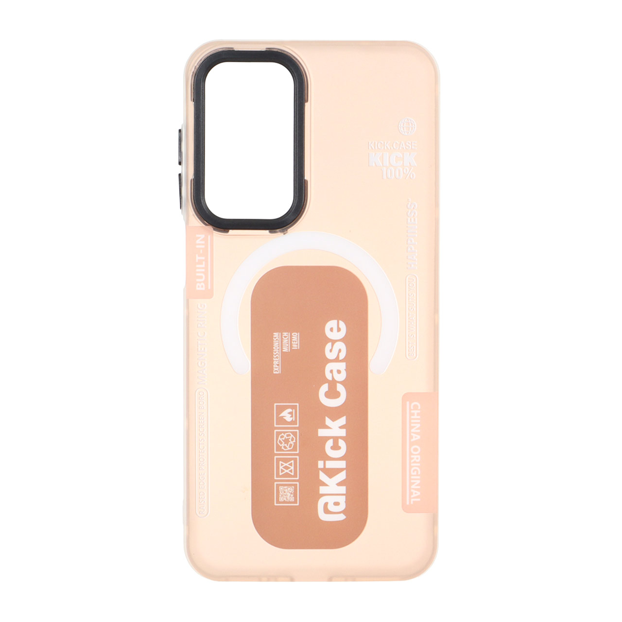 1533848 قاب Kick Case مات بلک لنز Samsung Galaxy A17 / A26 - کرم نارنجی - تصویر 1