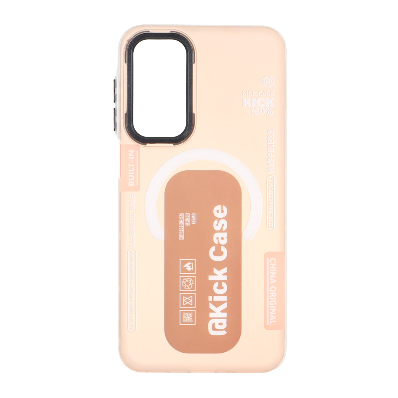 1533884 قاب Kick Case مات بلک لنز Samsung Galaxy A16 - کرم نارنجی - تصویر 1