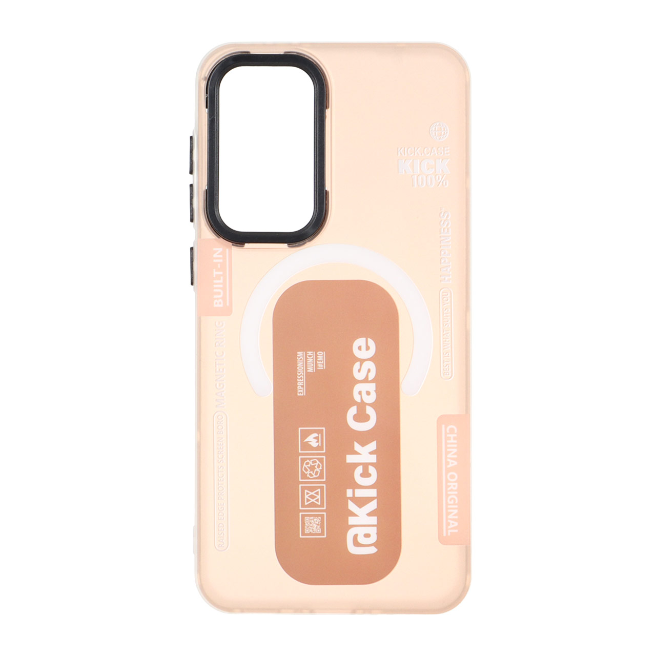 1533890 قاب Kick Case مات بلک لنز Samsung Galaxy A56 / A36 - کرم نارنجی - تصویر 1