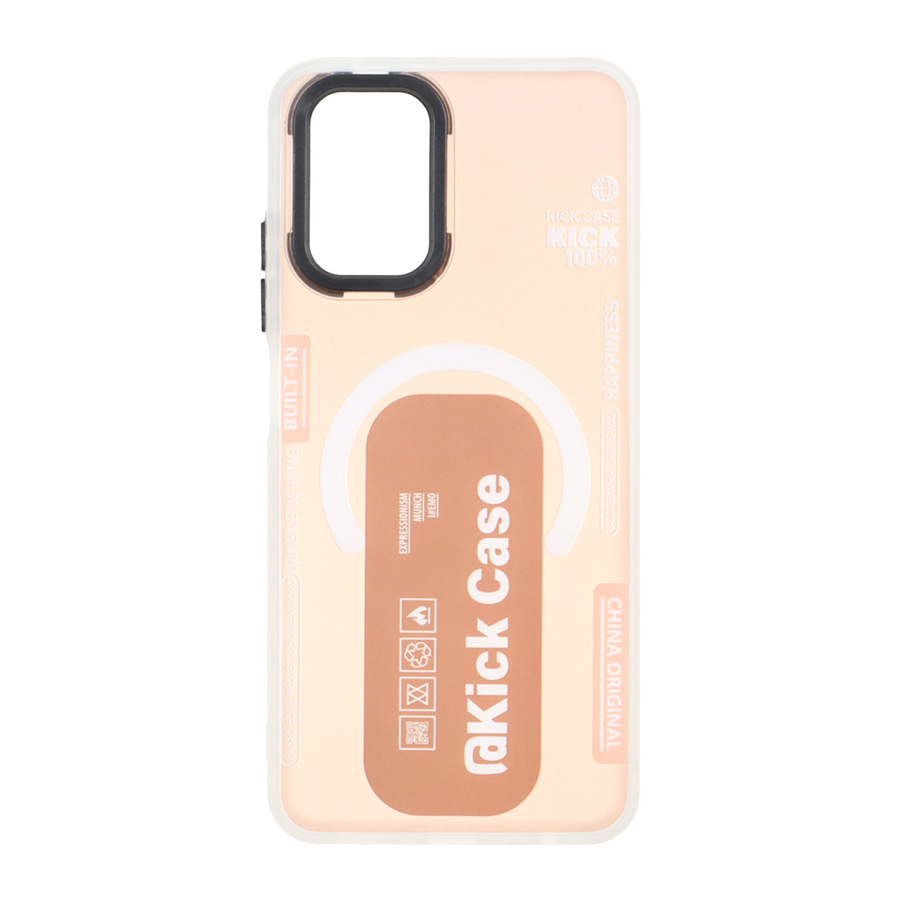 1533902 قاب Kick Case مات بلک لنز Xiaomi Redmi Note 10 4G / Redmi Note 10S / Poco M5S - کرم نارنجی - تصویر 1