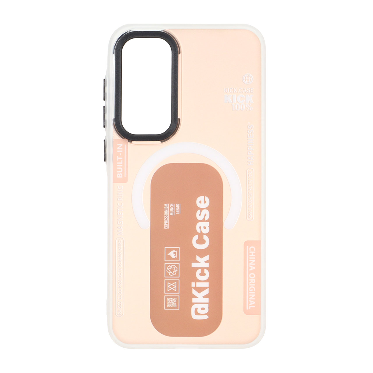 1533926 قاب Kick Case مات بلک لنز Samsung Galaxy A35 - کرم نارنجی - تصویر 1