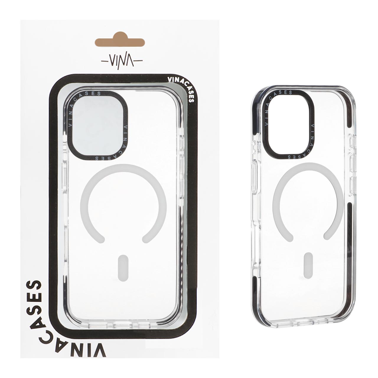 1535026 قاب اورجینال Vina شفاف Magsafe مدل Apple iPhone 17 - سفید (پک دار) - تصویر 1