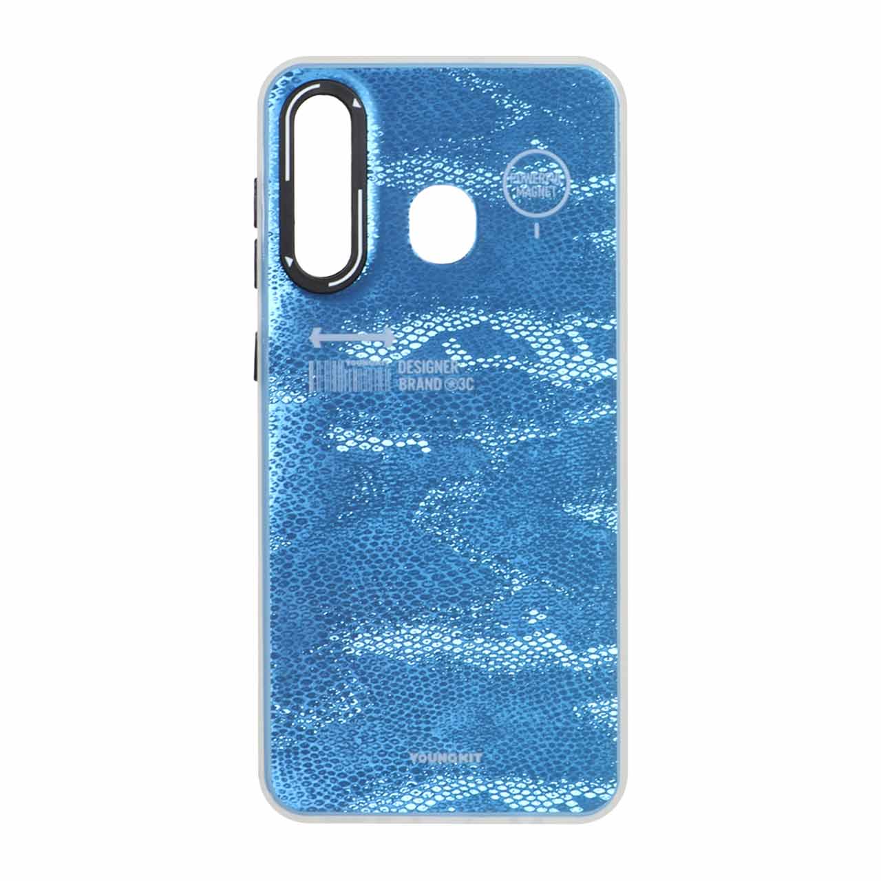 1535332 قاب Youngkit طرح بارکد پوست ماری دور مات Samsung Galaxy A30 / A20 - آبی - تصویر 1