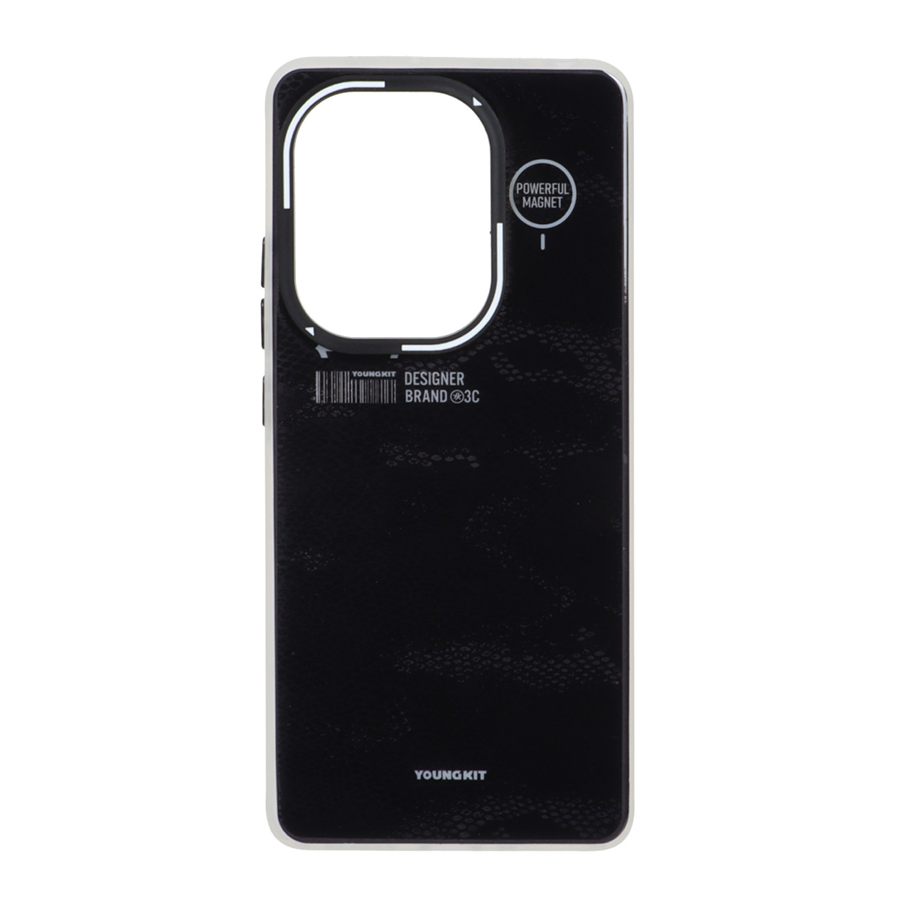 1535602 قاب Youngkit طرح بارکد پوست ماری دور مات Xiaomi Redmi Note 14S / Note 13 Pro 4G / Poco M6 Pro 4G - مشکی - تصویر 1