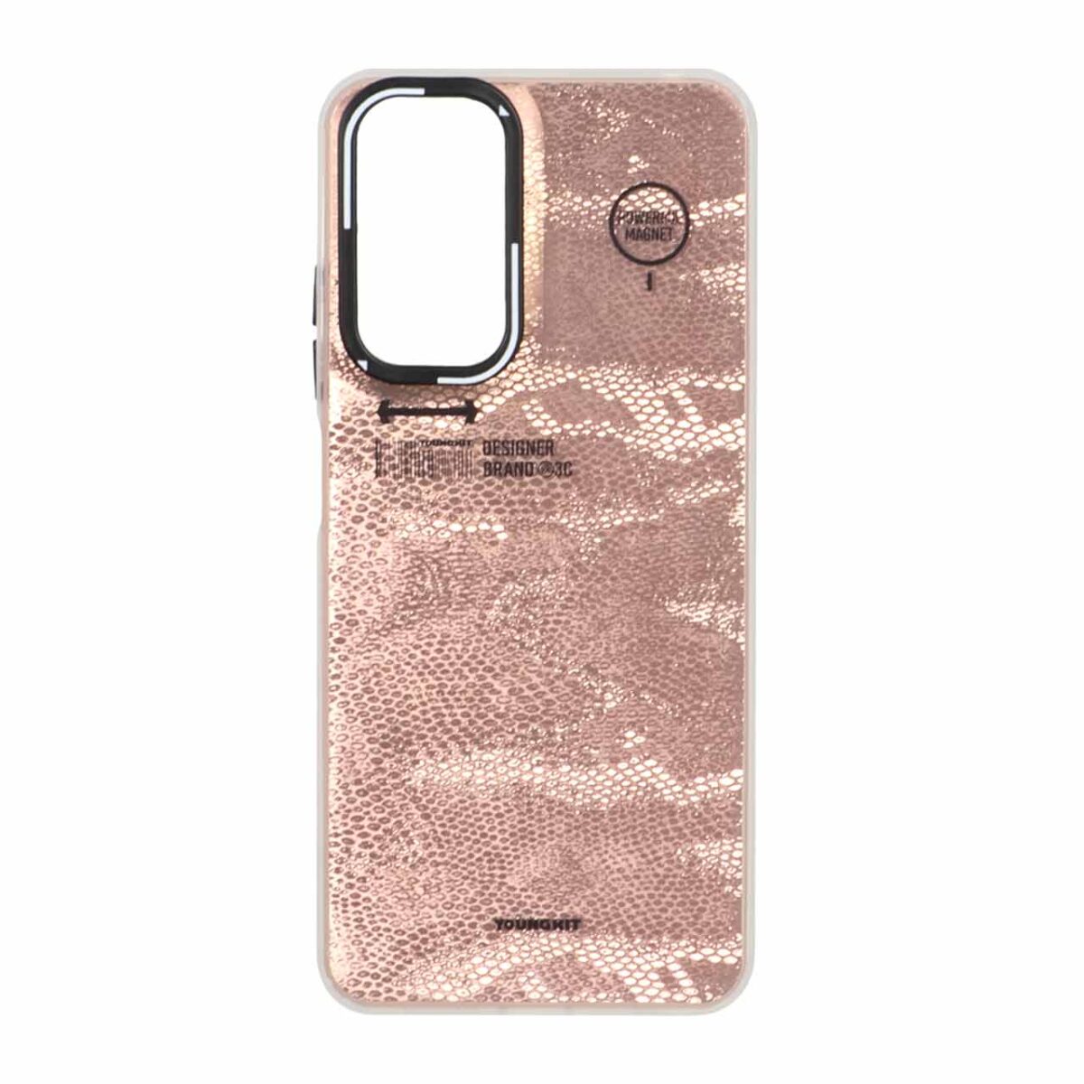 قاب Youngkit طرح بارکد پوست ماری دور مات Xiaomi Redmi Note 12S / Xiaomi Redmi Note 11 4G / Redmi Note 11S - رزگلد - تصویر 1