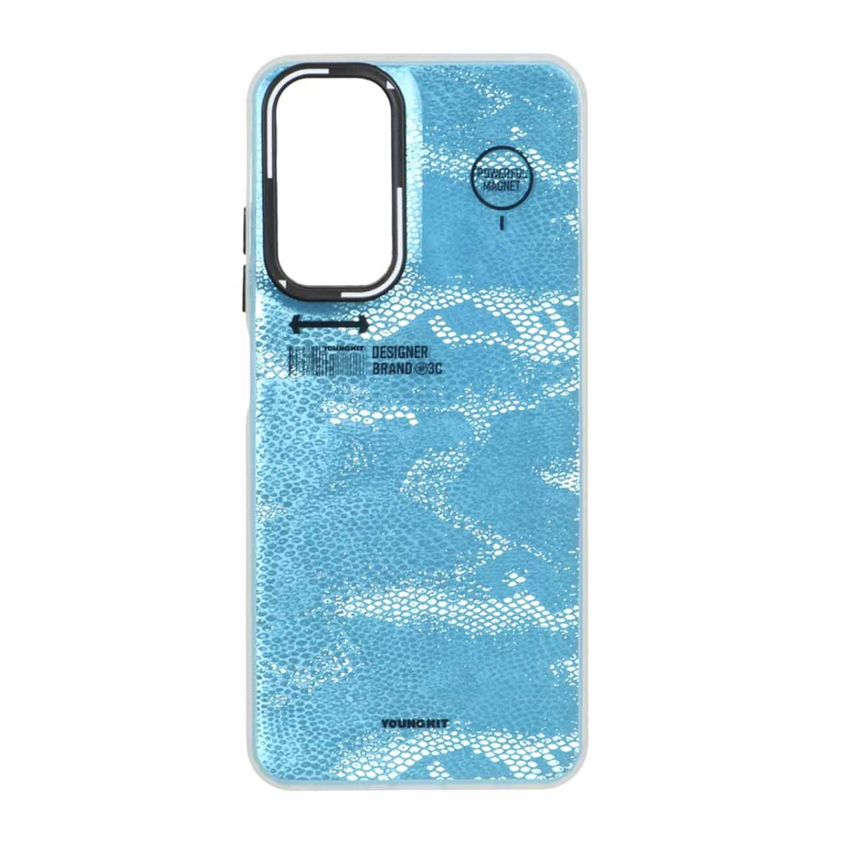 قاب Youngkit طرح بارکد پوست ماری دور مات Xiaomi Redmi Note 12S / Xiaomi Redmi Note 11 4G / Redmi Note 11S - آبی آسمانی - تصویر 1