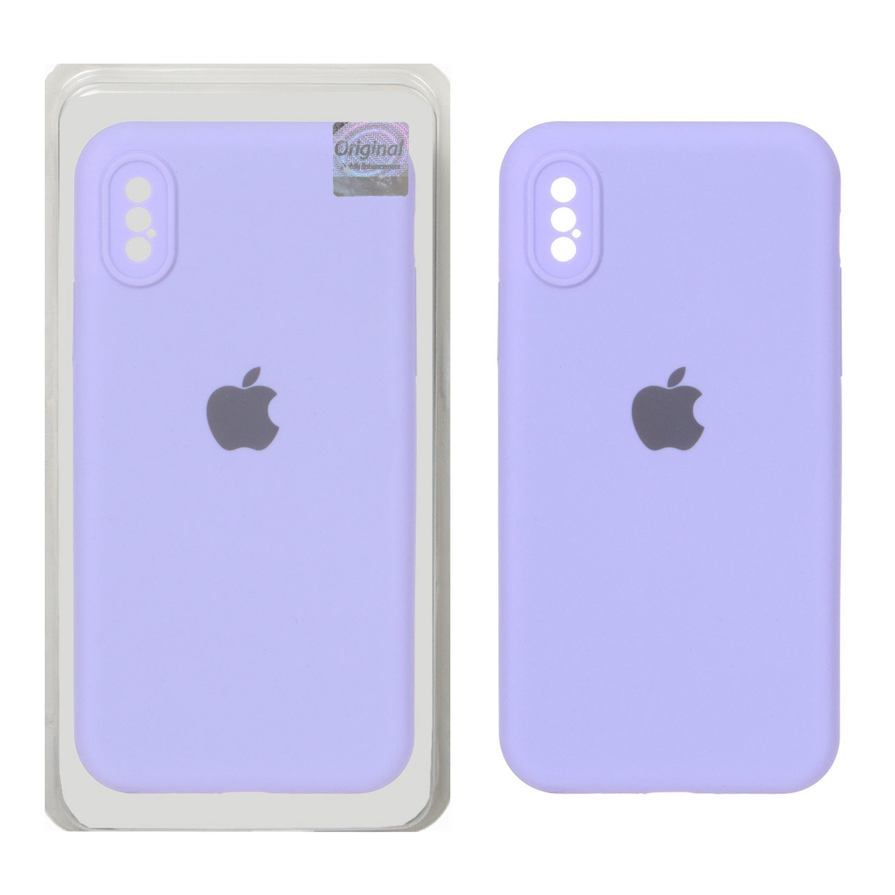 1535948 قاب سیلیکونی پاک کنی اورجینال Master Quality مدل Apple iPhone X / iPhone XS - بنفش روشن (پک دار) - تصویر 1