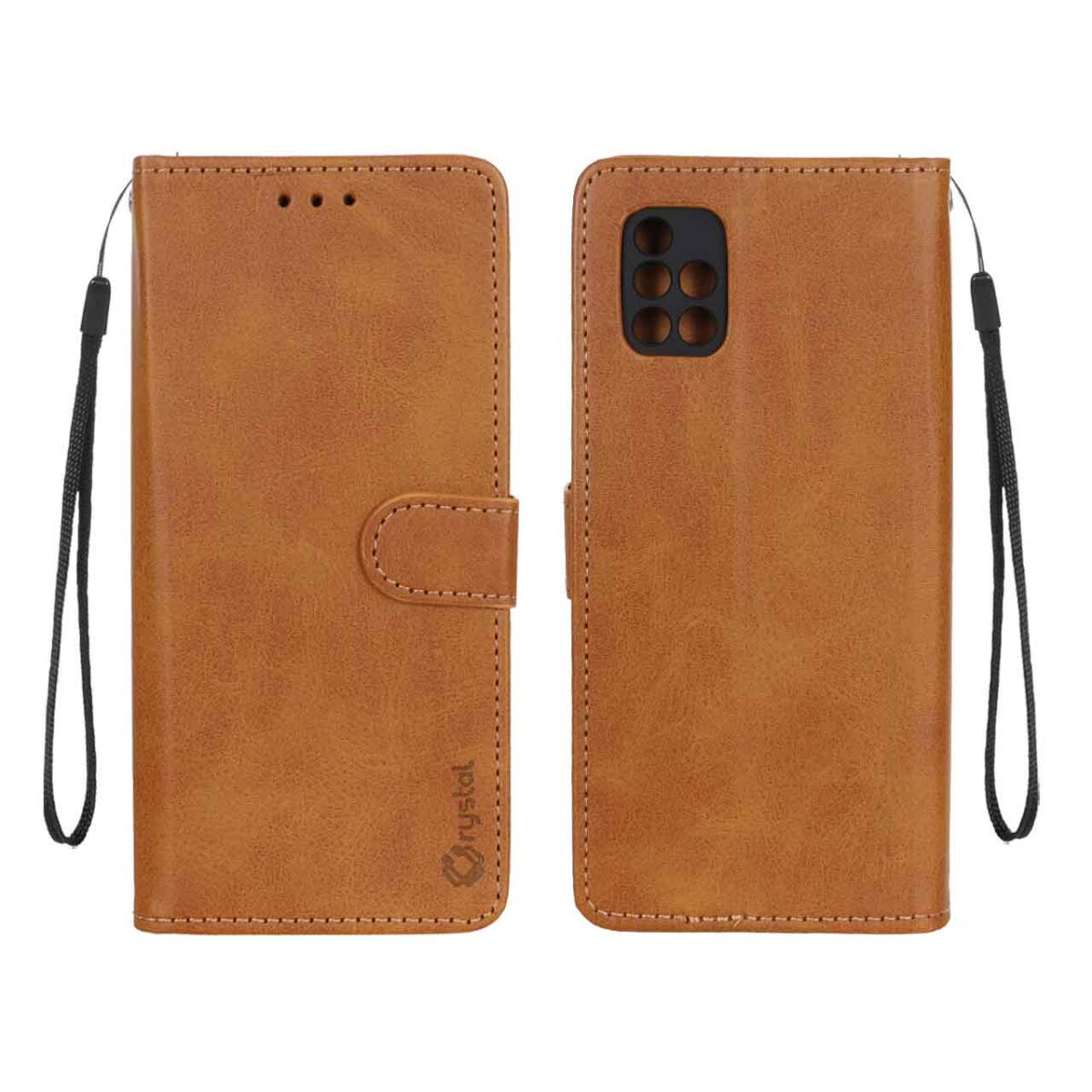 کیف موبایل مگنتی Crystal داخل مخمل Samsung Galaxy A51 / M40s - عسلی - تصویر 1