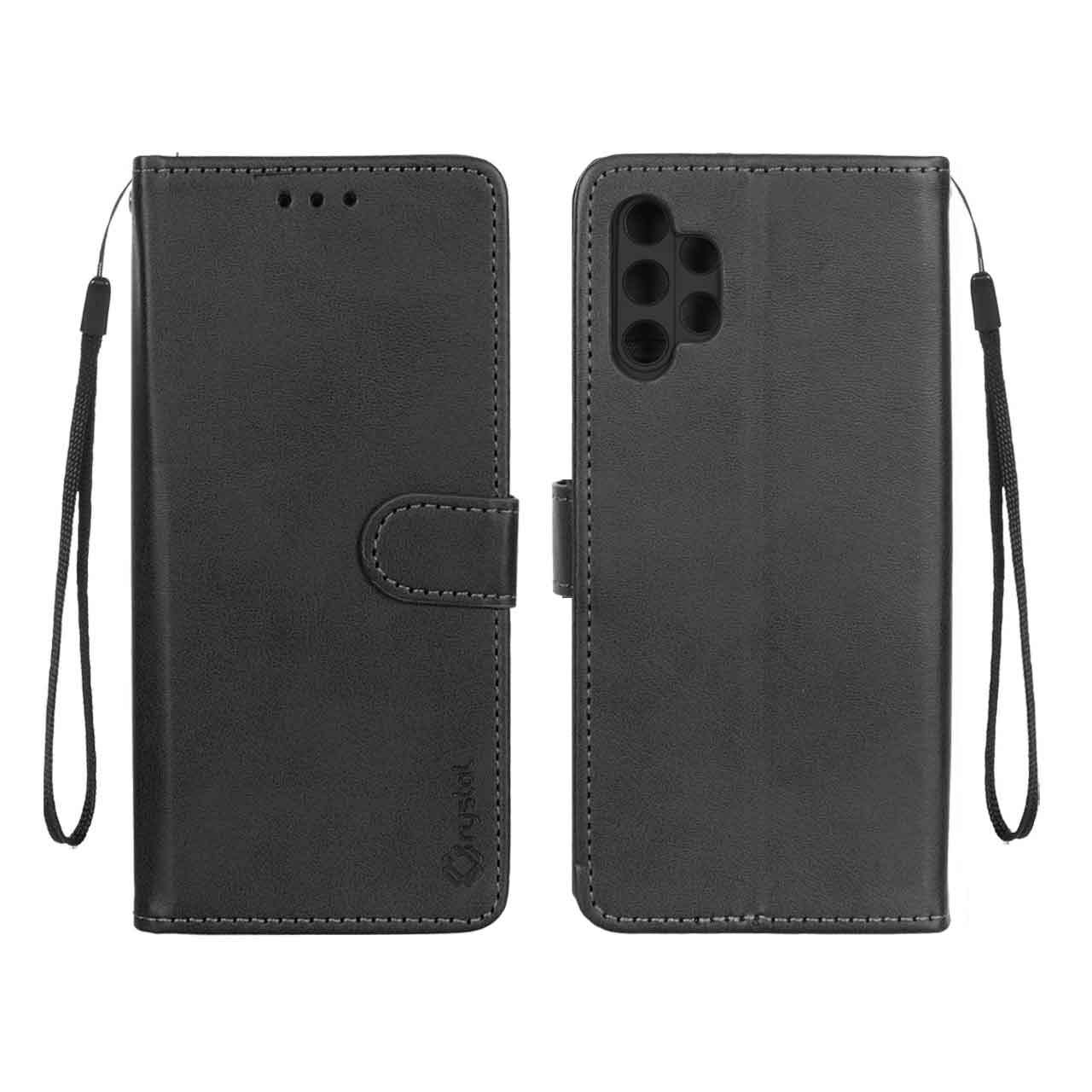 1536650 کیف موبایل مگنتی Crystal داخل مخمل Samsung Galaxy A32 4G - مشکی - تصویر 1