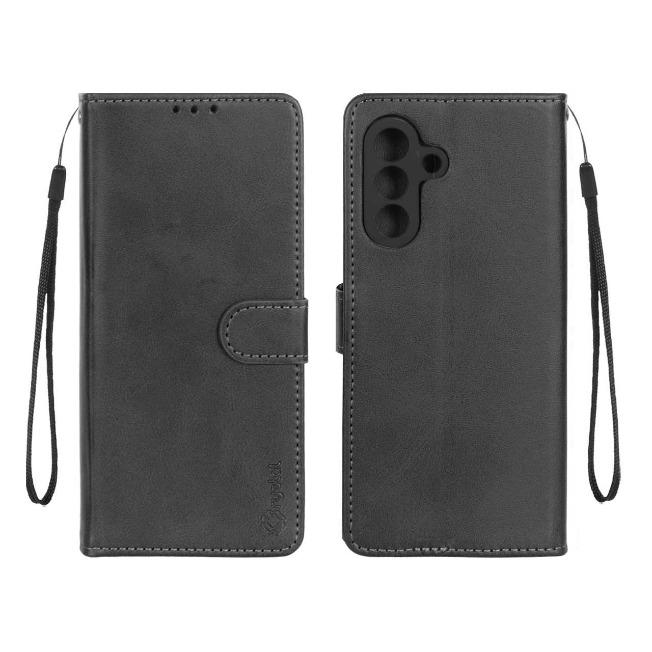 1536750 کیف موبایل مگنتی Crystal داخل مخمل Samsung Galaxy A56 / A36 - مشکی - تصویر 1