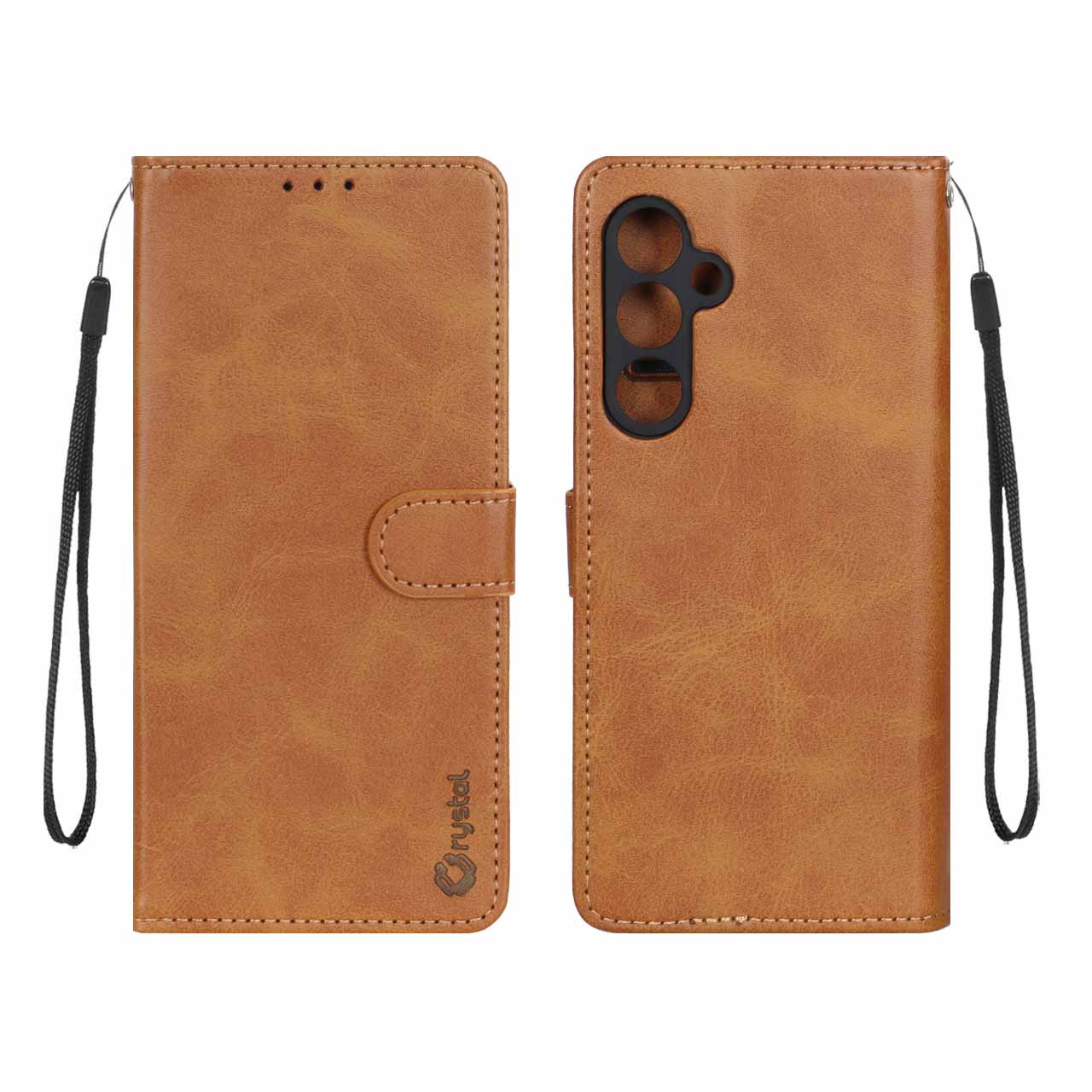 1536778 کیف موبایل مگنتی Crystal داخل مخمل Samsung Galaxy A55 - عسلی - تصویر 1