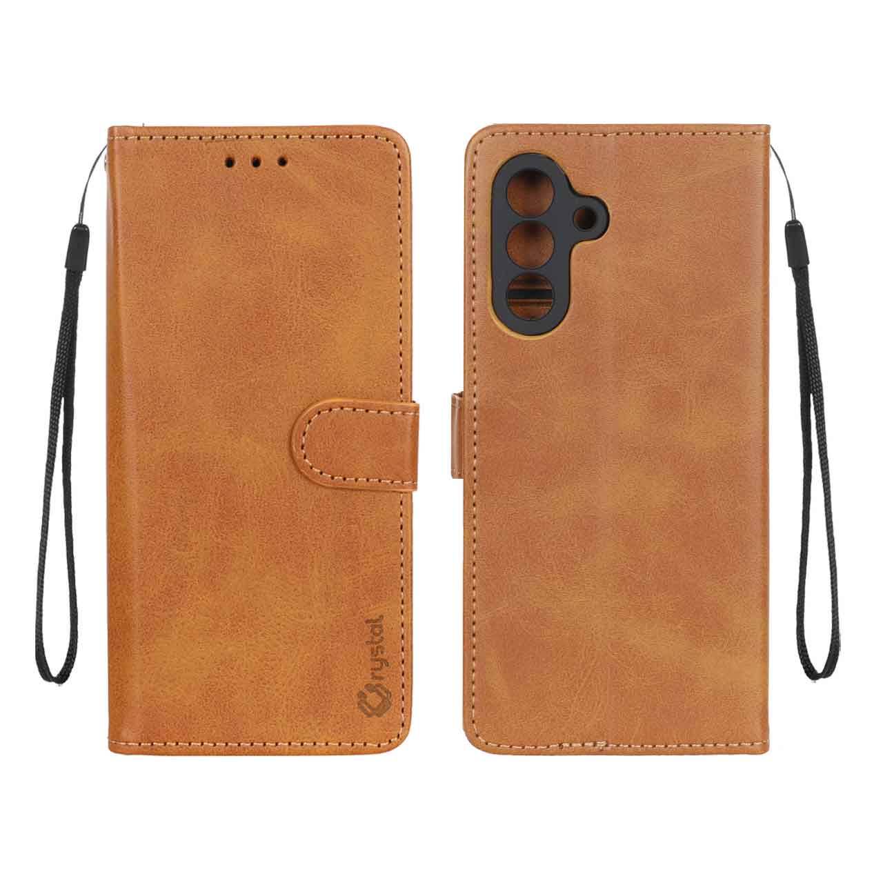 1536828 کیف موبایل مگنتی Crystal داخل مخمل Samsung Galaxy A26 - عسلی - تصویر 1