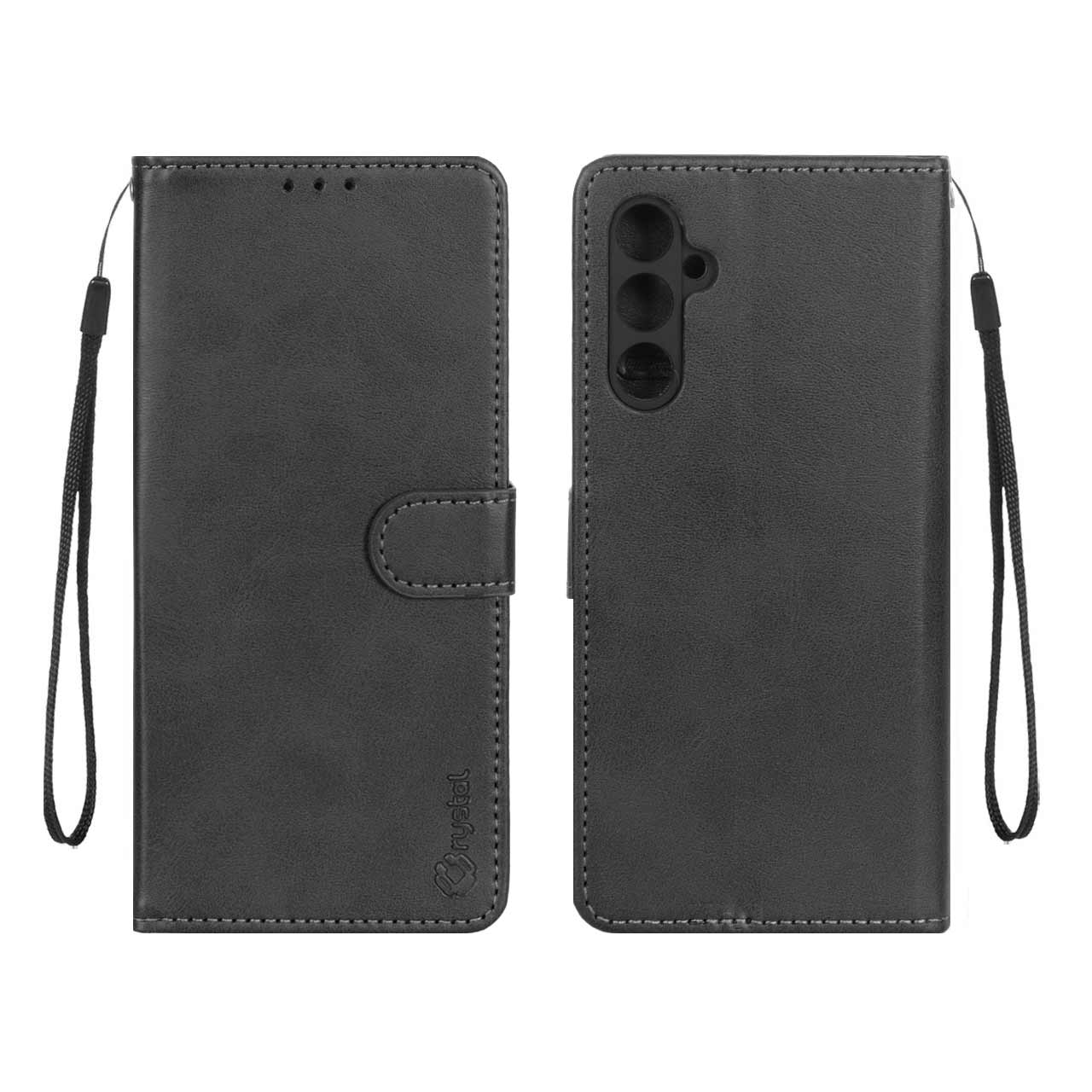 1536840 کیف موبایل مگنتی Crystal داخل مخمل Samsung Galaxy A34 - مشکی - تصویر 1