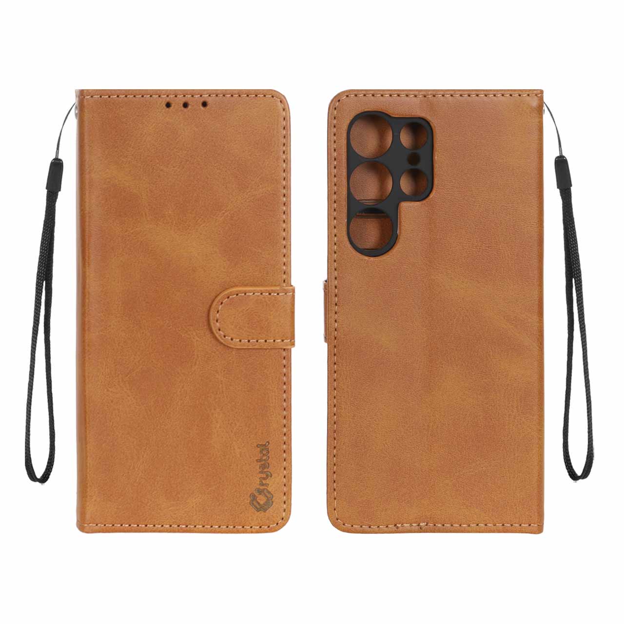 1536888 کیف موبایل مگنتی Crystal داخل مخمل Samsung Galaxy S24 Ultra - عسلی - تصویر 1