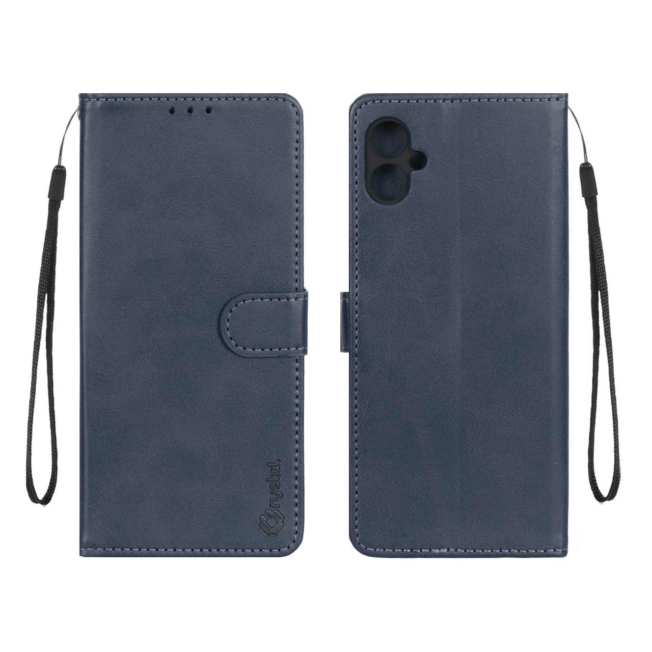 1536902 کیف موبایل مگنتی Crystal داخل مخمل Samsung Galaxy A05 - سرمه ای - تصویر 1
