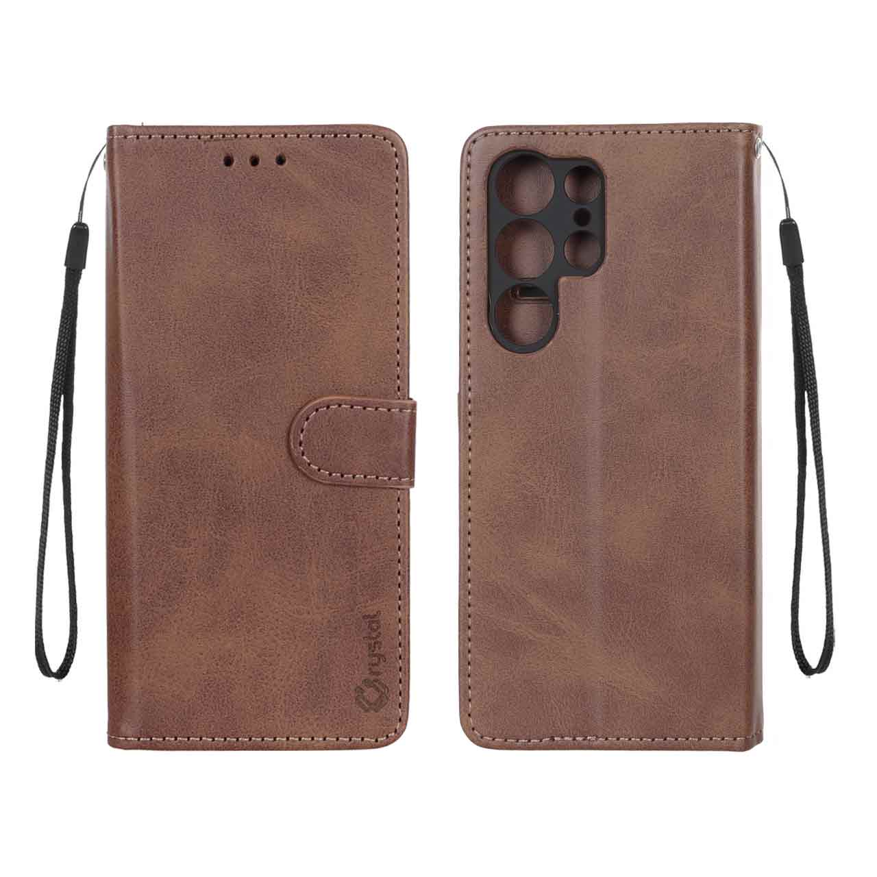 1536944 کیف موبایل مگنتی Crystal داخل مخمل Samsung Galaxy S25 Ultra - قهوه ای - تصویر 1