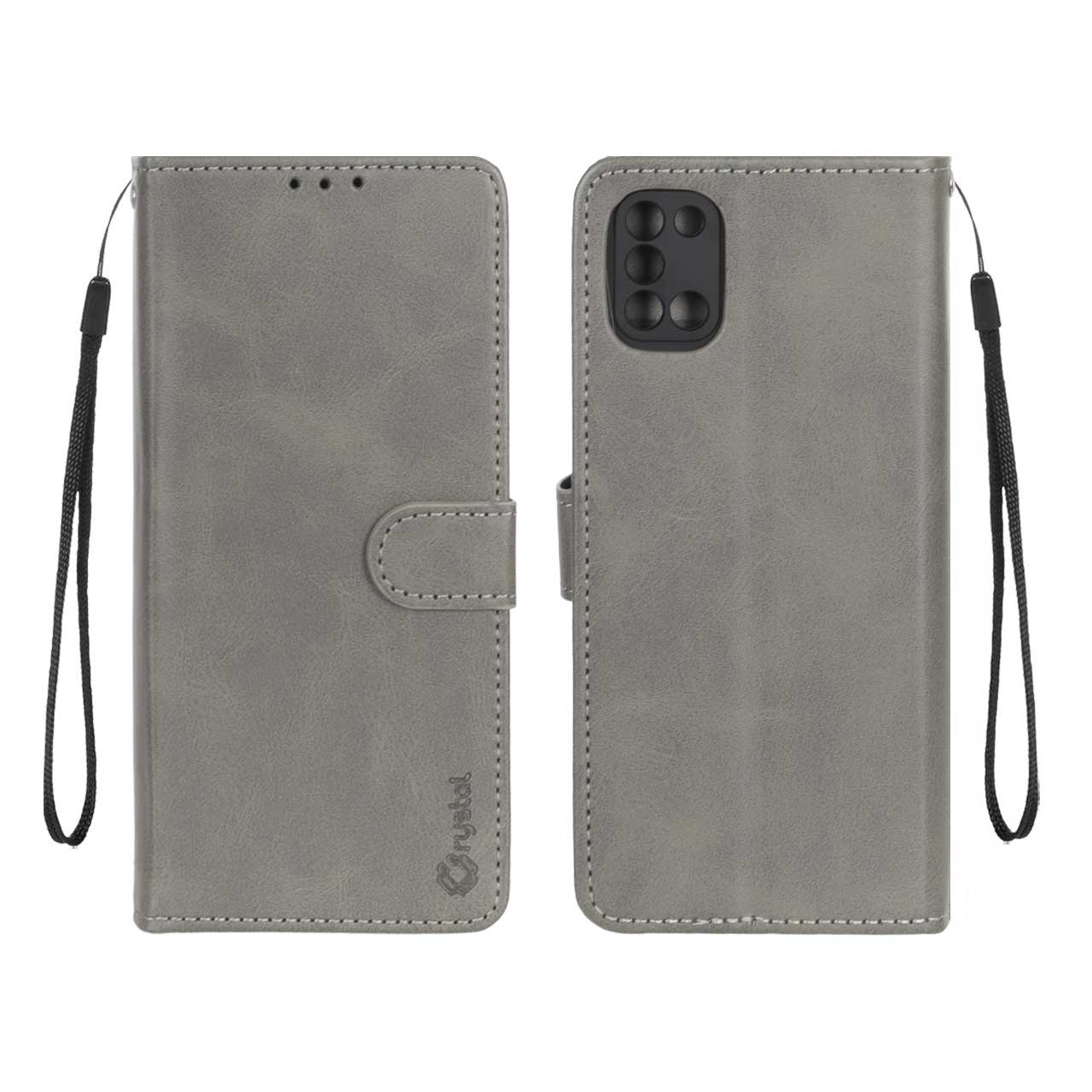 1536966 کیف موبایل مگنتی Crystal داخل مخمل Samsung Galaxy A31 - طوسی - تصویر 1