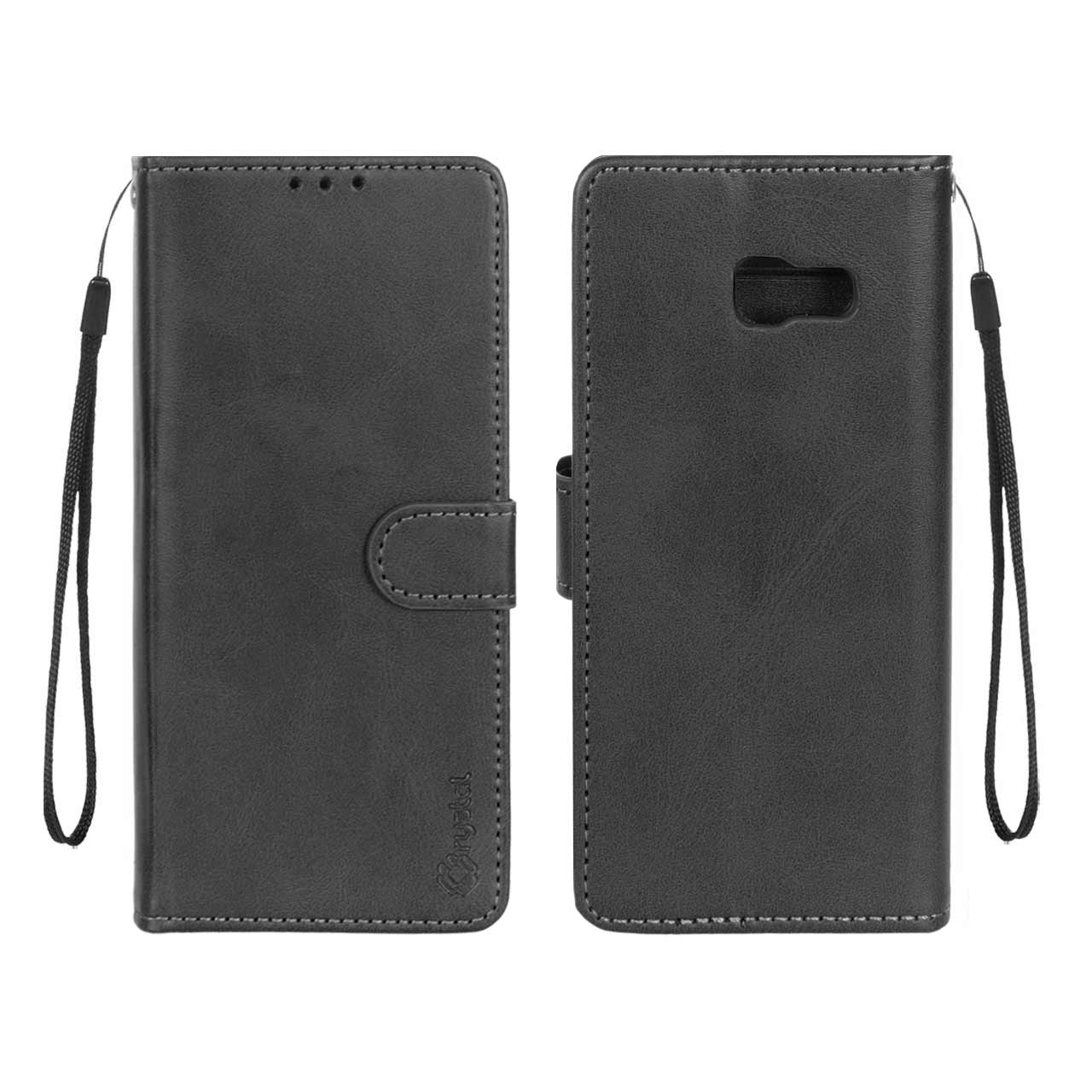 1537000 کیف موبایل مگنتی Crystal داخل مخمل Samsung Galaxy A520 / A5 (2017) - مشکی - تصویر 1